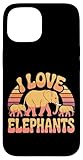 Photo Gallery design retrò della fauna selvatica con scritta «i love elephants» custodia per iphone 15 Photo Gallery design retrò della fauna selvatica con scritta «i love elephants» custodia per iphone 15