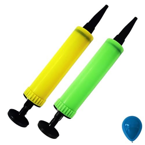 2PCS Hand Pump Balloon Inflator for Foil Balloons and Yoga Balls - Manual Air Pump (Random Color)