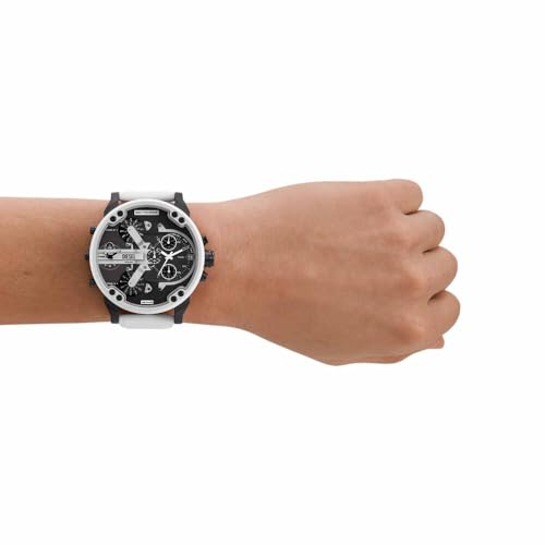Diesel Mr. Daddy Watch for Men, Quartz Multifunctional Movement with Leather, Nylon or Silicone Strap
