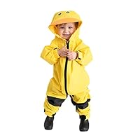 Cuddle Club Toddler Rain Suit - One Piece Raincoat for Boys & Girls - Muddy Buddy Jacket - 2T Rain Gear