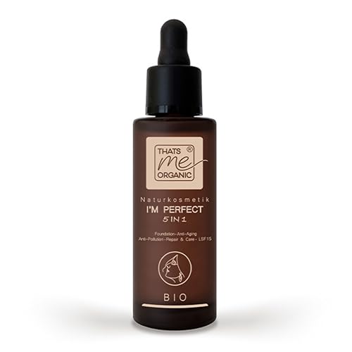 Thats me organic BIO Foundation Serum I´M PERFECT 5in1-30ml vegan ohne Titandioxid – Foundation Make Up Anti-Aging – Naturkosmetik Make up mit Sonnenschutz – Für alle Hauttypen