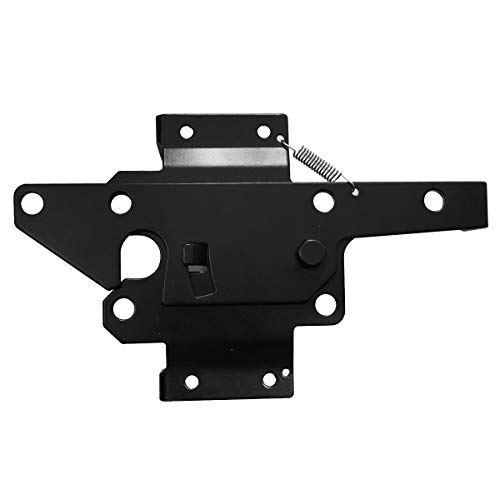 Self-Locking Gate Latch Heavy Duty Post Mount Automatic Gravity Lever Wood/PVC Fence Gate Lock with Fasteners Hardware,for Secure Pool |Yard | Garden, Steel,Black