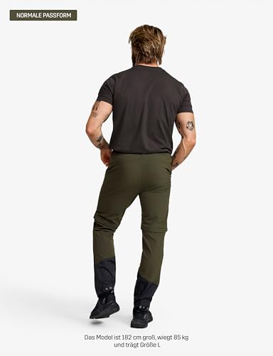 RevolutionRace RVRC GP Pro Stretch Zip-Off Pants für Herren, Wandelbare Wanderhosen für Outdoor-Aktivitäten, Forest Night/Anthracite, S