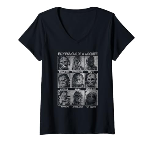 T-shirt Star Wars Chewbacca femme col V confortable contre look trop classique