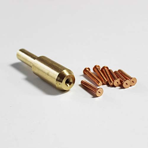 Kamas brass spot welding electrodes for capacitor discharge stainless steel weld studs car body repair soldering station dent puller - (Diameter: M6 with 10 screw)