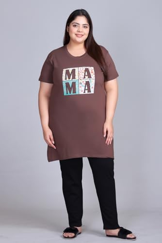 Image of In Love Women's Plus Size Graphic Printed Cotton Night Suit Set Short Sleeve
