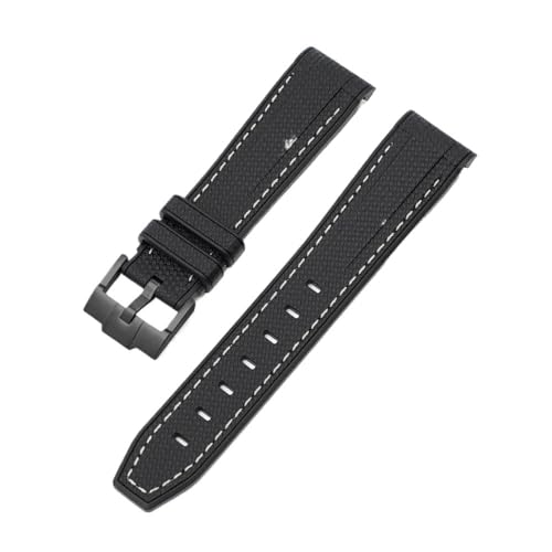[X] VRXgbv For Swatch X Ή For Omega Ή For Moonswatch Ή XeXX`[obN 20mm 22mm Y fB[X \tg h pvoh(White line)