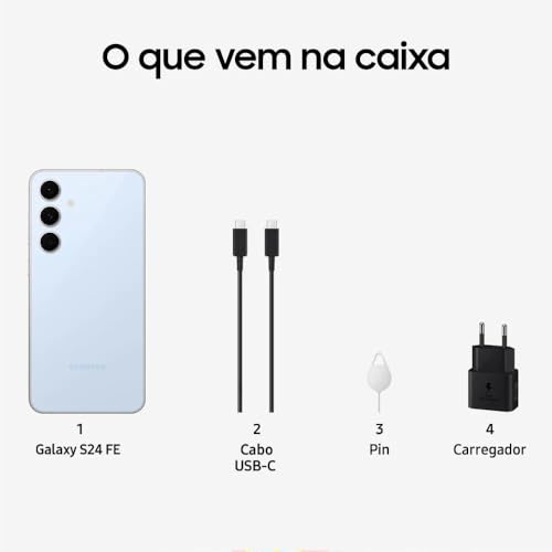 Samsung Celular Galaxy S24 FE 5G 128GB 8GB RAM Tela 6.7″ Galaxy AI (Cinza) (Recondicionado)