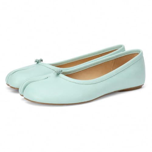 Image of VBDB Tabi Ballet Flats Shoes for Women Rounde Toe Wide Width Split Toe Low Heel Comfortable Flats Shoes