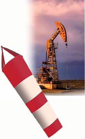 Thickened Waterproof Reflective Wind Sock for Oilfield & Chemical Plant Safety Inspection, Durable Outdoor Use, 100cm (39.4") - Essential Wind Indicator