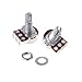ELCOKITEX 2Pcs B10K Mini Guitar Pots 15mm Knurled Split Shaft 3 Pin Guitar Potentiometer for Electric Guitar Bass Replacement