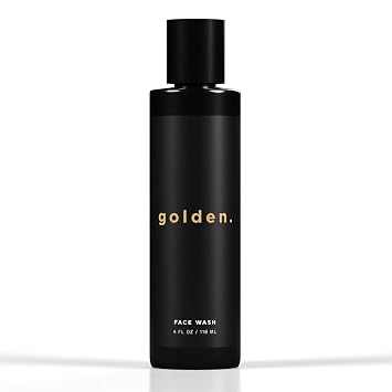 Golden Grooming Co. Mens Face Wash | Aloe Vera & Vitamin E | Natural Facial Cleanser for Sensitive & Oily Skin | Deep Cleansing & Hydrating Foam Wash, 4oz