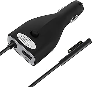 Sisyphy Surface Car Charger with USB Charging Port, Total 42W 12V 2.58A Power Supply, Compatible for Microsoft Surface Pro7 + Plus Pro6 Pro5~3 Surface Go 1/2 Laptop 1/2/3 Surface Book