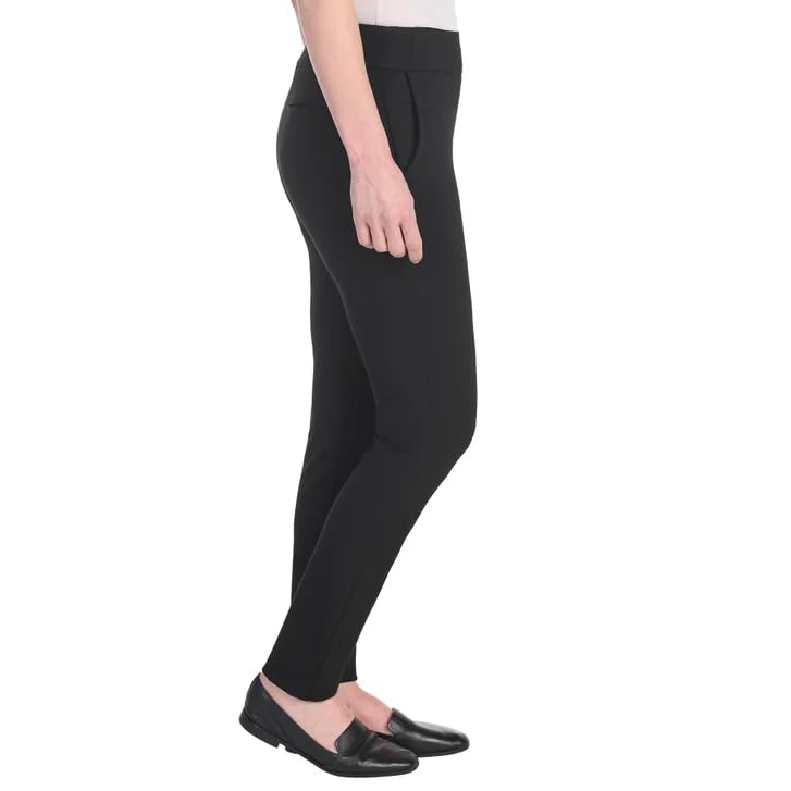 Image of Dalia Women's Pull-On Ponte Pant, Mid-Rise Narrow Leg