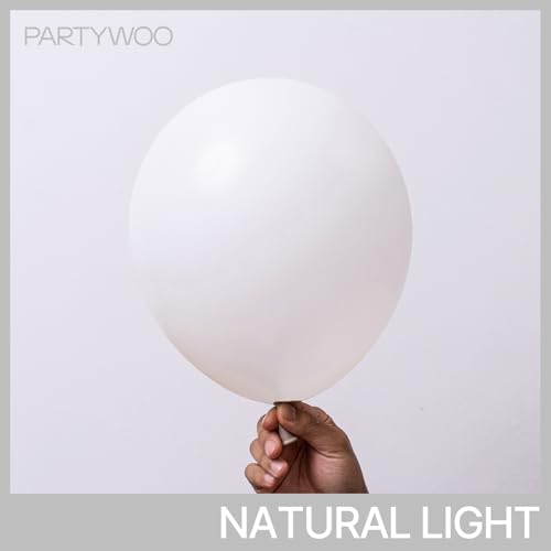 Image of PartyWoo White Star Balloons 110pcs Different Sizes 18 12 10 5 Inch Pack 22 Inch White Spike Star Explosion Foil Mylar Balloon Arch Kit for Birthday Engagement Party Decorations White-Y13