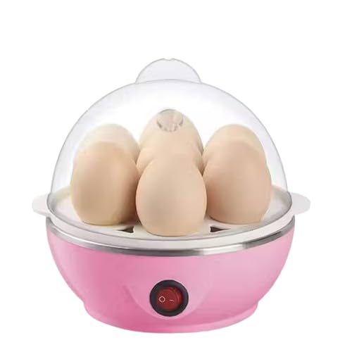 Electric Automatic Off 7 Egg Poacher - Steaming, Cooking, Boiling, Frying - Egg Steamer, Egg Cooker - Stainless Steel - color Pink-image-24