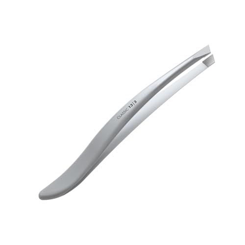 Pinza para cejas STALEKS Classic TC-13/3 de acero inoxidable con punta oblicua