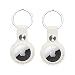 Produktbild Acotye Airtag Anhänger Apple Airtag Hülle, Airtag 4er Pack Schlüsselanhänger mit extra 4er Schutzfolie, Soft PU Leder Stoßfest Kratzfest Waschbar Veganer freundlich (White 2pack)
