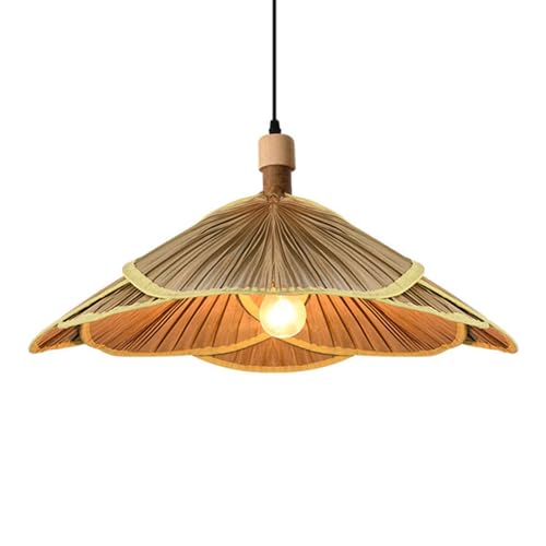 Lustre tissé en feuilles de palmier fait main pour salon élégant