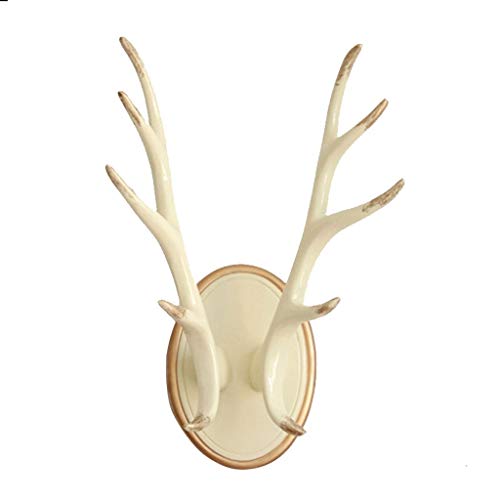 CAZARU Garderobe Harz Geweih Wanddekoration Anhänger Wohnzimmer Veranda Schlüsselanhänger Dekoration Kleiderhaken Kreativer Schlüsselanhänger Wandgarderobe