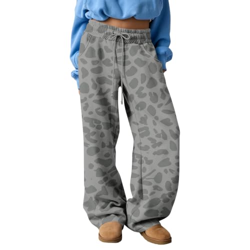Leopard Print Pants Women 2026 Baggy Wide Leg Cheetah Print Sweat Pants | Leopard Sweatpants with Pocket, High Waisted, Soft, Lounging Vintage Patterned, Jogging Pant Trendy Cute Clothes - image 1