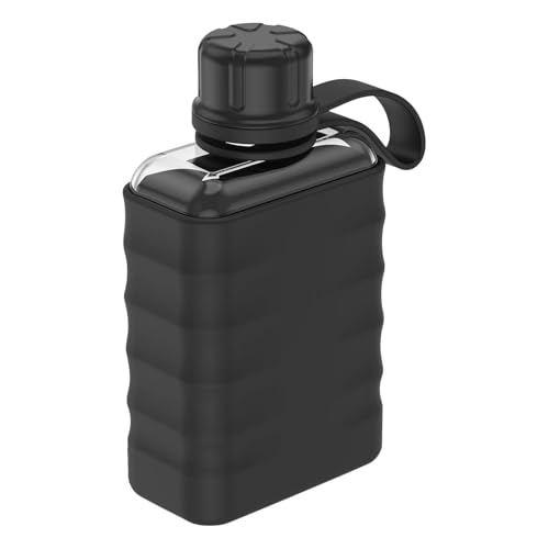 Botellas de agua planas para viajes diarios, termo plano de 240ml ligero y hermético para mochila. 2