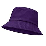 Unisex Athletic Bucket Hat Solid Colors Sun Hat with UV Protection for Outdoor Sports Packable Summer Hats Deep Purple