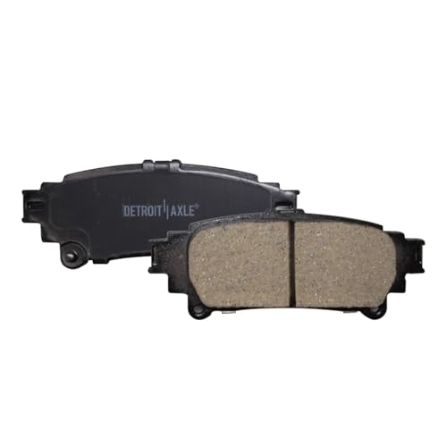Image of Detroit Axle - Rear Brake Pads for Toyota Sienna Highlander Mirai Prius V | Lexus GS200t GS350 GS450h IS200t IS250 IS300 IS350 RC200t RC300 RC350 RX350 RX450h, Ceramic Brake Pads w /Hardware Replacement