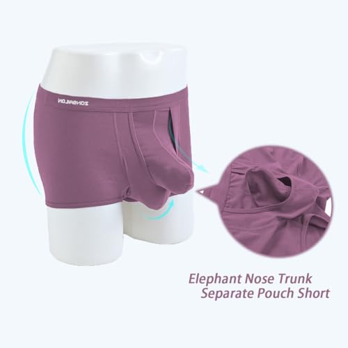 Ropa interior para hombre transpirable tipo calzoncillos bóxer de algodón modal 4