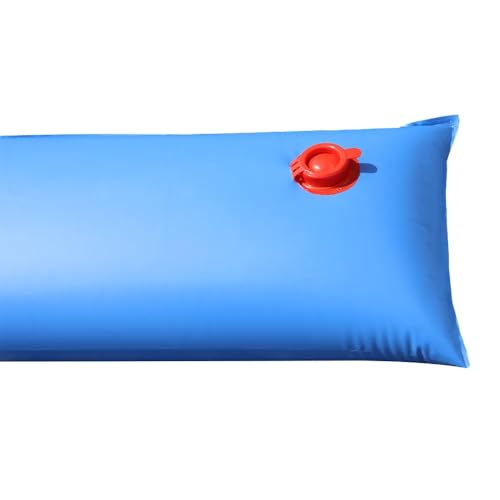 Buffalo Blizzard Blue 8 ft Long Single Chamber Water Bags | 12 Pack | 18-Gauge Heavy-Duty Vinyl Material | Secures Winter Cover to Rectangular Swimming Pools