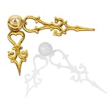 Yardenfun Set 2 Lancette per Orologio a cucù da Parete, Lancette in Plastica Dorate e Bianche, Ricambio Silenzioso per Arredamento Casa e Ufficio, Kit Facile da Installare per