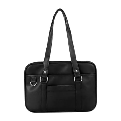 Bolsa escolar japonesa para mulheres 12,8 x 21 x 9 cm PU JK Uniforme Japonês Bolsa tiracolo ou ombro Laptop Escola, Cosplay, Compras e Viagens
