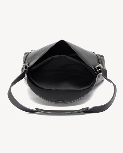 Image of NEWBELLA Tote Bag for Women, Vegan Leather Crossbody Shoulder Bag, Top Handle Satchel Purse for Work, Travel, Daily Use (Black Envelope)