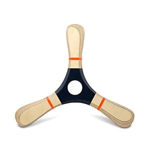 LAMEY bumerang Manufaktur – PROPELL 4 darkblue – robuster Dreiflügler Boomerang – Anfänger und Fortgeschrittene, handgefertigt aus finnischer Birke