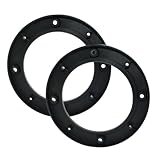 Murtenze 4' Auto Car Universal Fit ABS Speaker Spacers Car Stereo Speaker Spacer Adaptor kit Speaker mounting Bracket Ring(Black)-2PCS