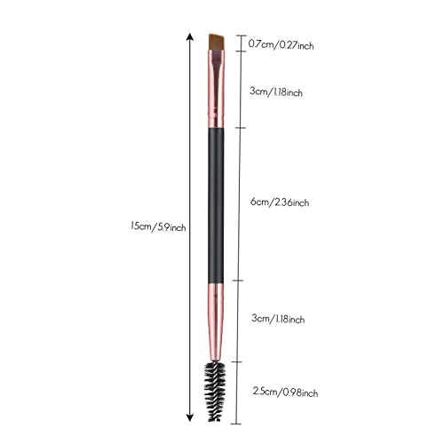 Gcqq Beauty Duo Eyebrow Brush, 3Pcs Spoolies And Angled Brow Brush, Eye Brow Brush, Eyelash Eyeshadow Brushes For Brow Powders, Eye Makeup #TOP1