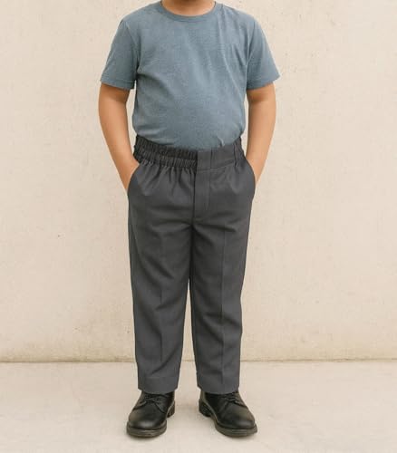 Image of School Uniform Trousers for Boys and Girls, Formal Regular-Fit School Pants, Comfortable, Durable Fabric for Daily School Wear.
