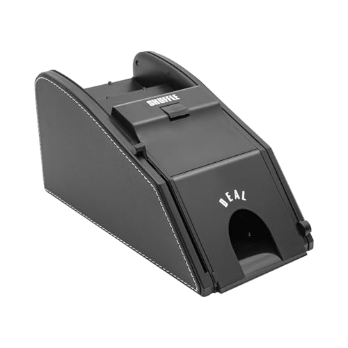 HinLIaDa Automatic Card Shuffler for 1 or 2 Decks of Cards, 110V Professional Shuffle Deal Machine Electric Auto Card Shuffler Casino Card Dealing Dispenser Machine Great for Home Party Use