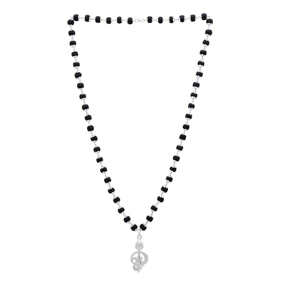 Lord Murugan Pendant Silver Cap Karungali Mala (54 Beads) | Natural Ebony Wood Prayer Necklace for Men & Women | Spiritual Mala for Meditation, Pooja, Yoga & Daily Wear | Pack of 1-image-18