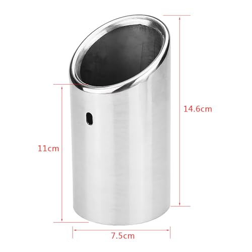 Punta de escape de coche compatible con Audi A4 B8 2009-2012 de acero 6