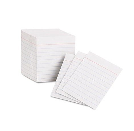 Cartes d'index mini Oxford fiches blanches pour révision lot de 6