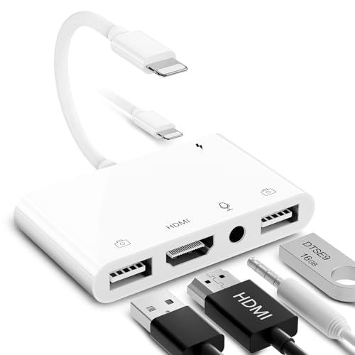 FEINODI Lightning to HDMI Adapter for iPhone/iPad to TV,