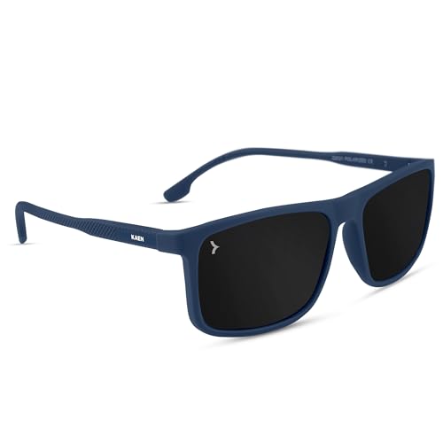 KAEN Polarized Stylist Sunglasses For Men & Women by Eyewearlabs | Full Rim Square Black...