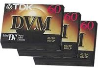 TDK DVM60 Mini DV Tape 60 min. - 3 Pack