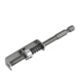 One Piece of a Spring-Loaded Screw Holder Screwdriver Bit, Featuring a Spring-Loaded Clamp to Prevent Drops, Designed for Single-Handed Use, And Equipped with an Ergonomic Locking Mechanism