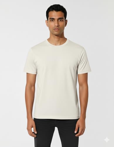 Image of Everbasics Supima Cotton Men's Crew Neck Classic T-Shirt, Regular Fit, Premium Soft Cotton Tee(100% Supima Cotton)