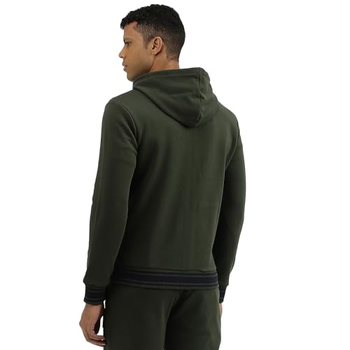 Image of United Colors of Benetton Regular Fit Hooded Neck Solid Pattern Sweatshirt