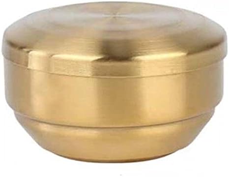 WDXIN Korean Stainless Steel Rice Bowl Traditional Metal Insulated Ramen Bowl with Lid,Round & Unbreakable Bibimbap Bowls(L-With lid,gold)