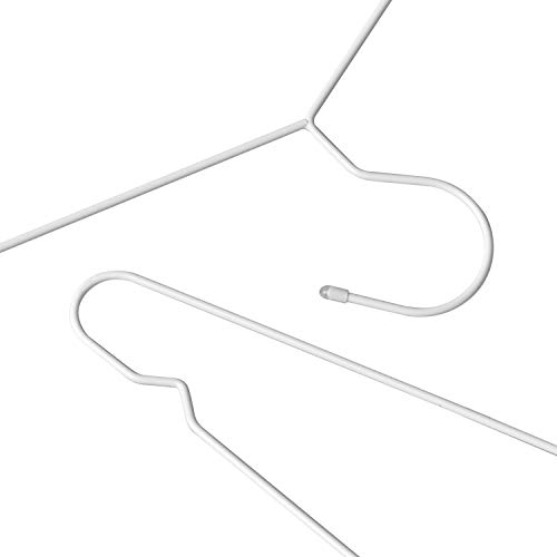 Jetdio 17.7" Strong Metal Wire Hangers Clothes Hangers, Coat Hanger, Standard Suit Hangers, Ideal For Everyday Use, 30 Pack, White #TOP2