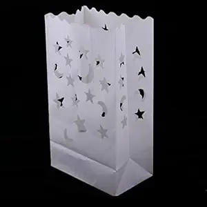 CALANDIS 10Pack Luminary Paper Candle Tea Light Lantern Bags Wedding Party Decoration